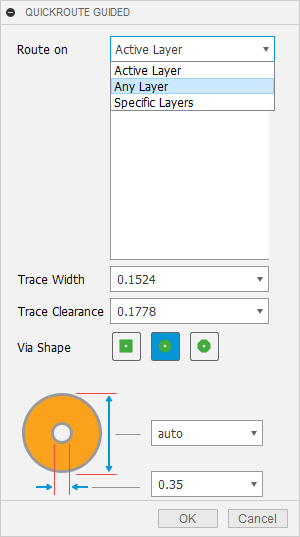 QuickRoute Guided dialog