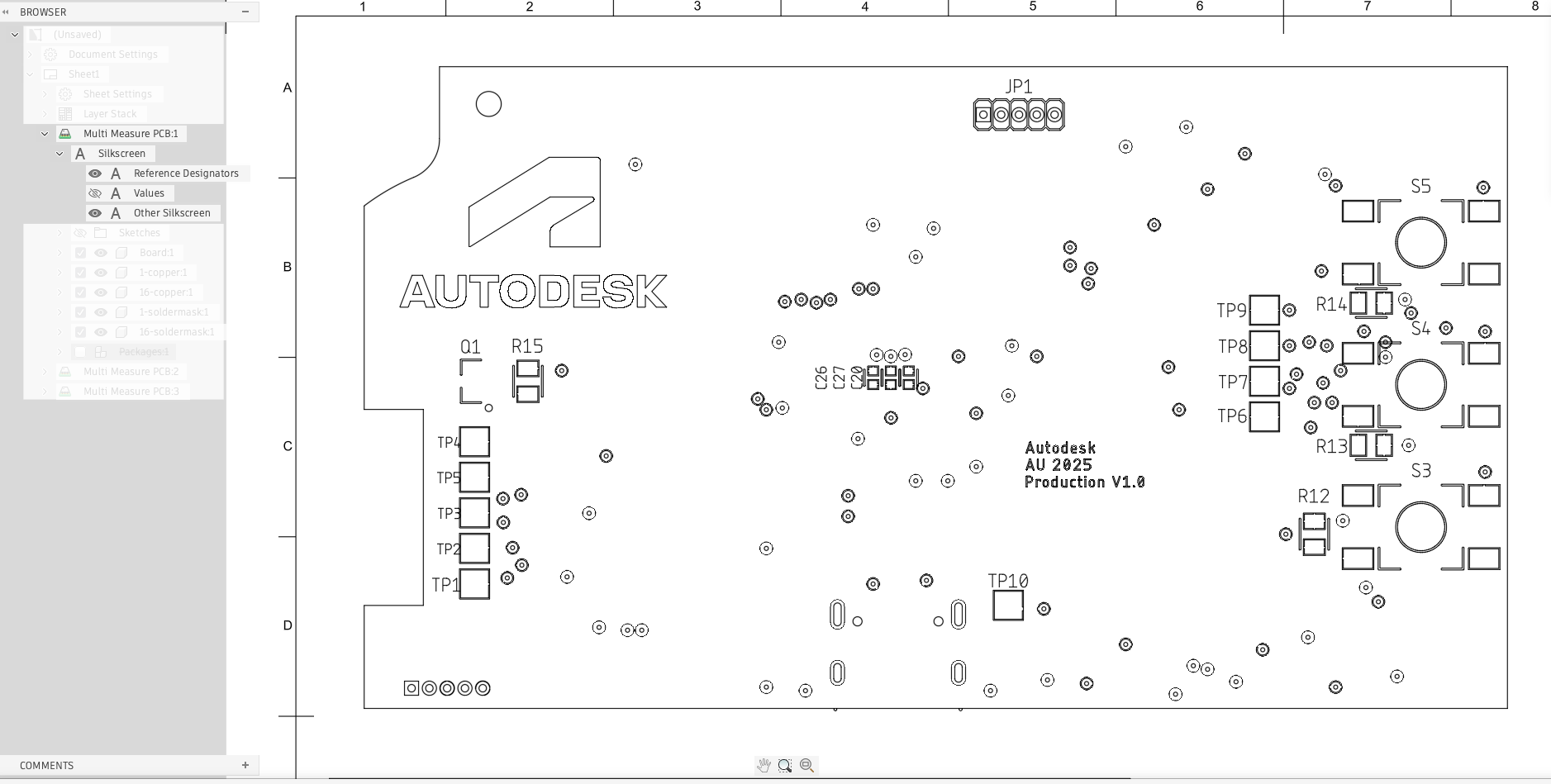 silkscreen objects visible