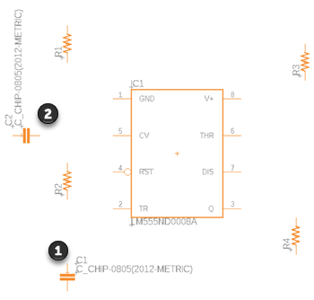 capacitor positions