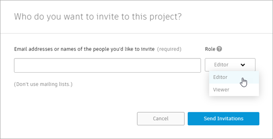 invite people to a project