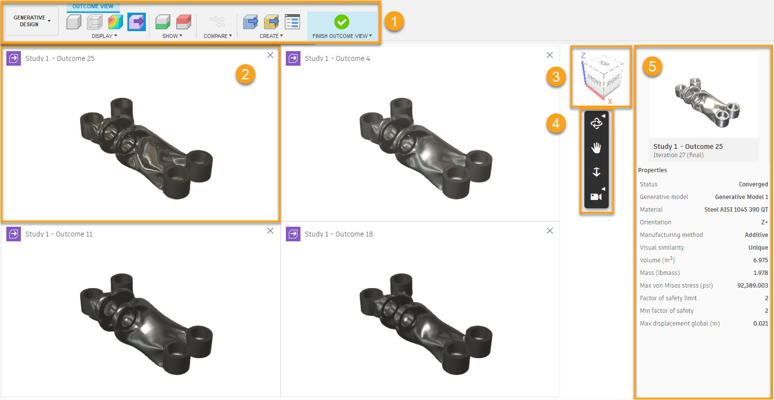 comparison view ui overview