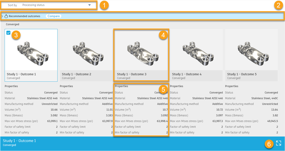 properties view ui overview