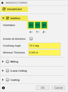 manufacturing dialog