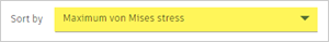 detail view - sort by mises stress