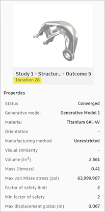 thumbnail view - properties pane