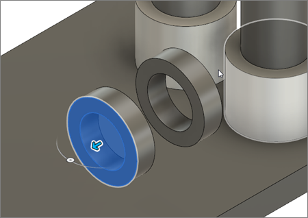 extrude center pin geometry