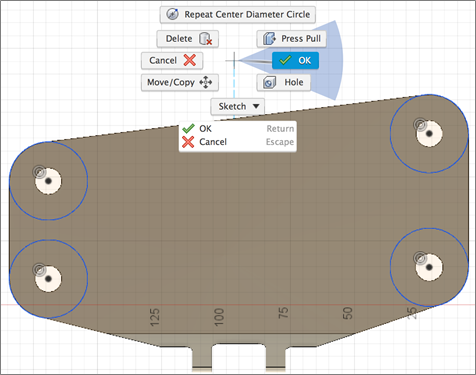 marking menu - create circles