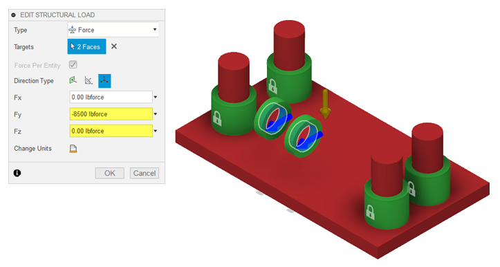 edit structural load dialog - load case 2