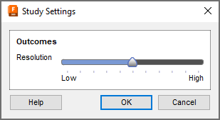 study settings dialog