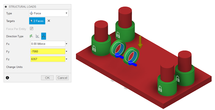 edit structural load dialog - load case 3