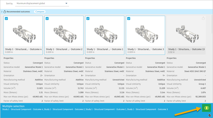 multiple selection details