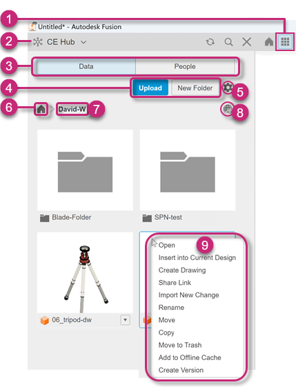 data panel ui overview