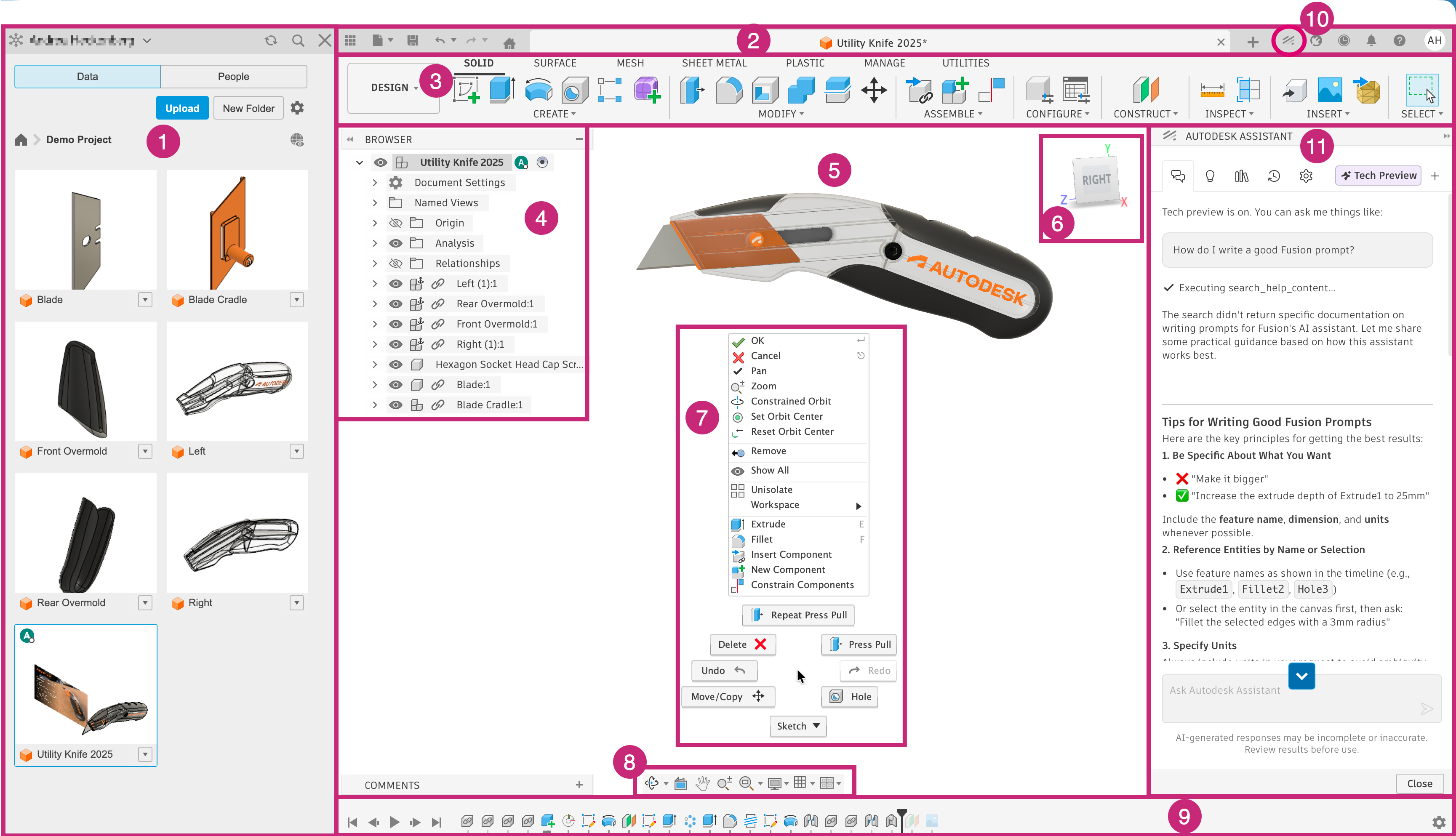 user interface overview map