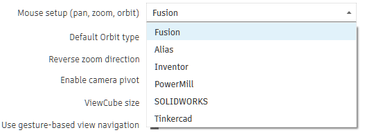 mouse settings