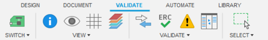 Schematic Validate toolbar