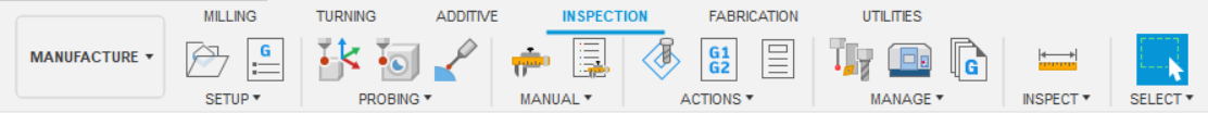 manufacture workspace - inspection tab