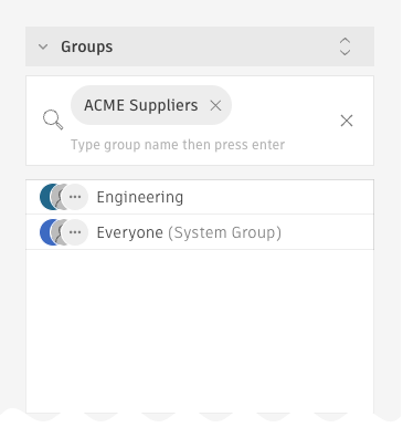 add groups via member details panel