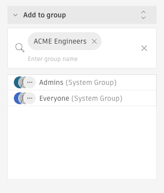 add groups via member details panel