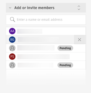 remove member from group panel