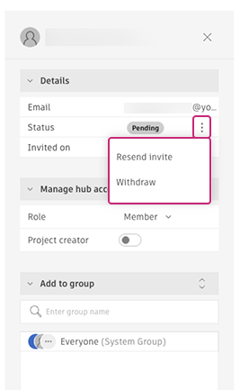 withdraw or resend