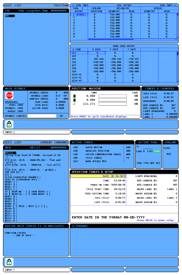 haas classic controller screen