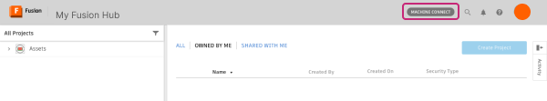 machine connect toggle button in the browser