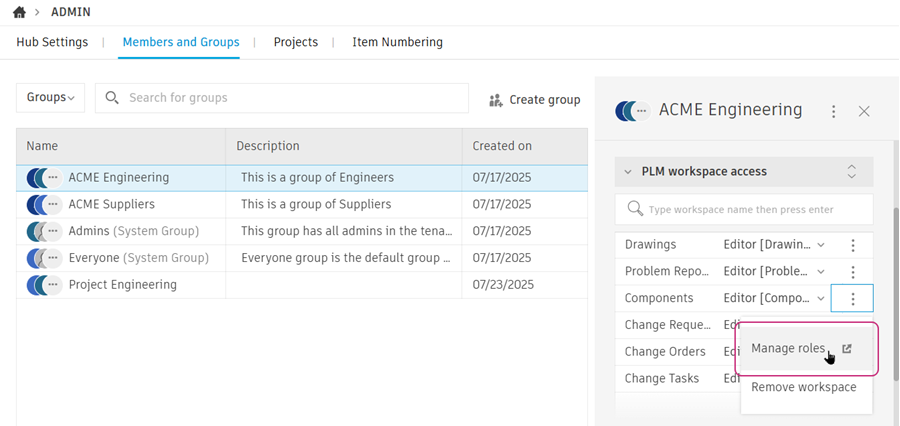 manage roles