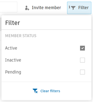 user filter