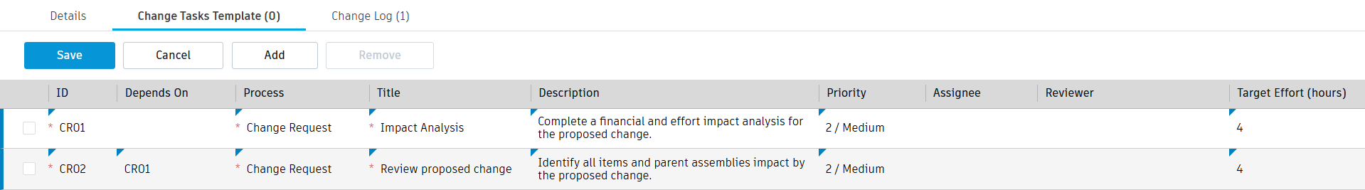 change tasks