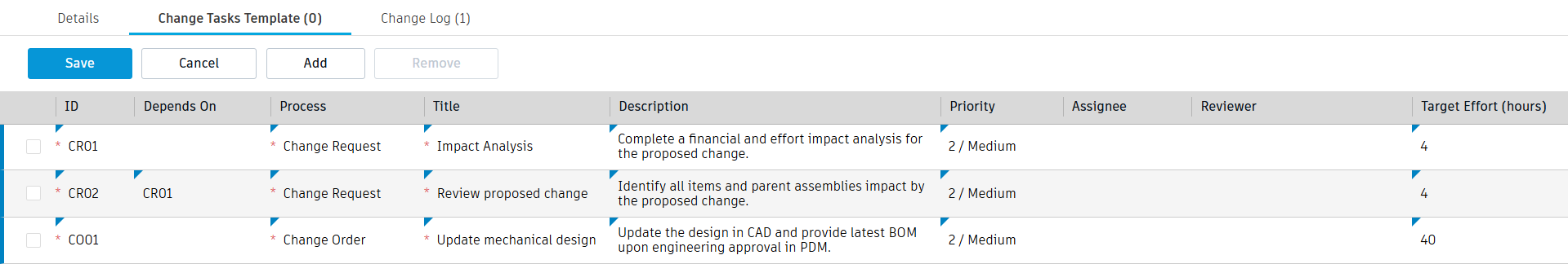 change tasks