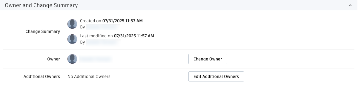 change the ownership of a change order