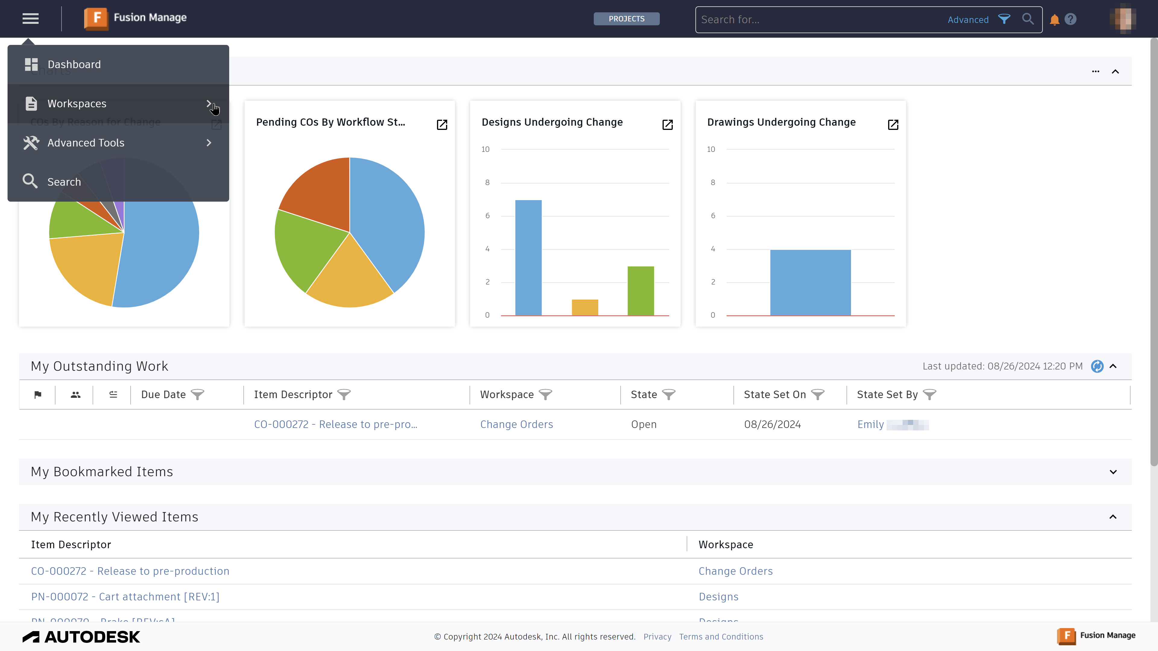 manage extension dashboard