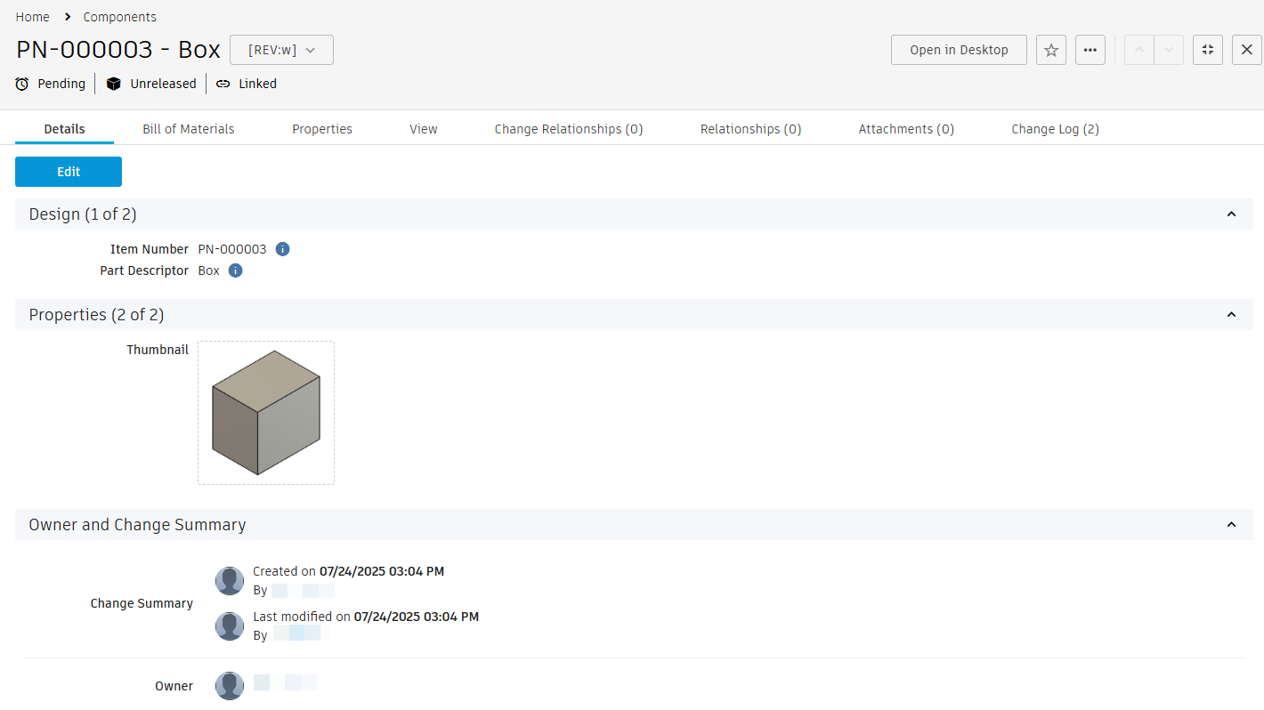 item workspace