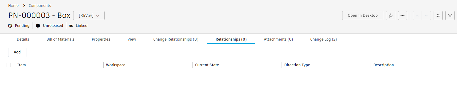 relationships tab