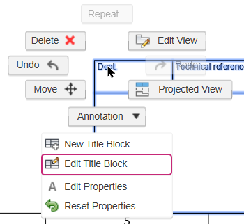 edit title block