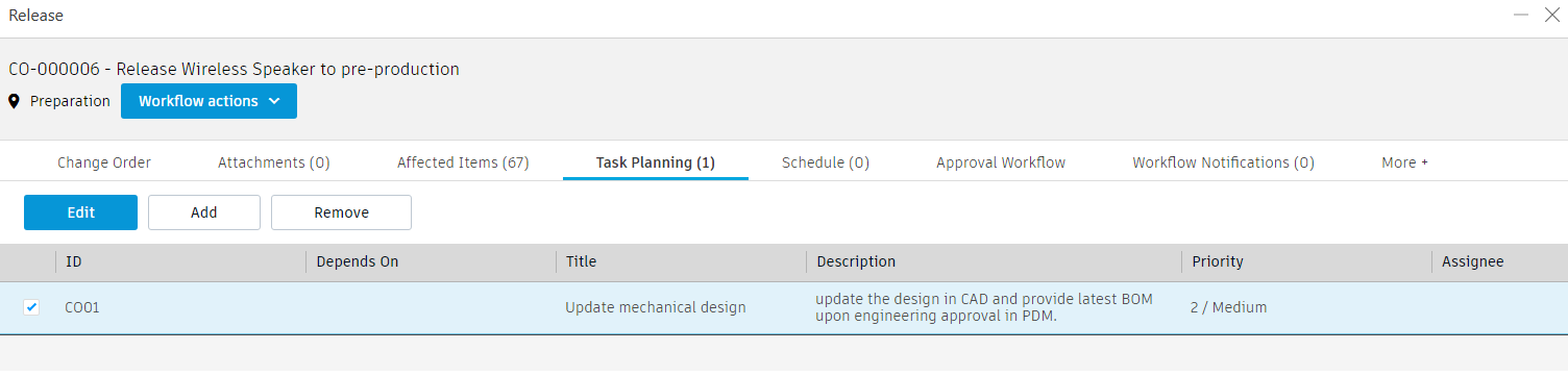 remove tasks