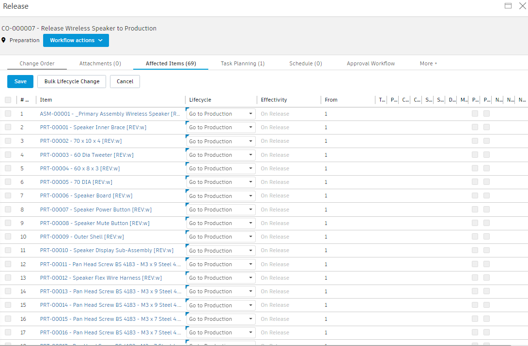 save after bulk lifecycle change