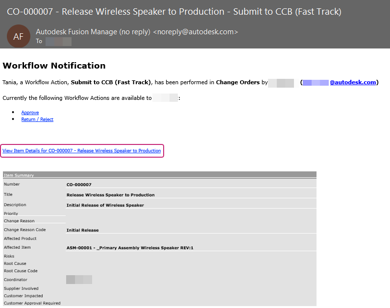 click link from email