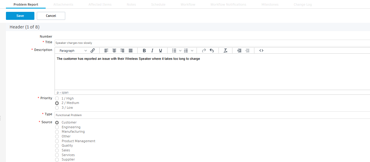 fill header section