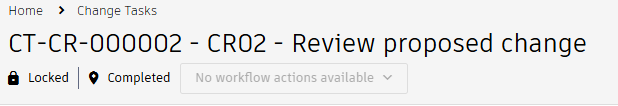 second change task completed