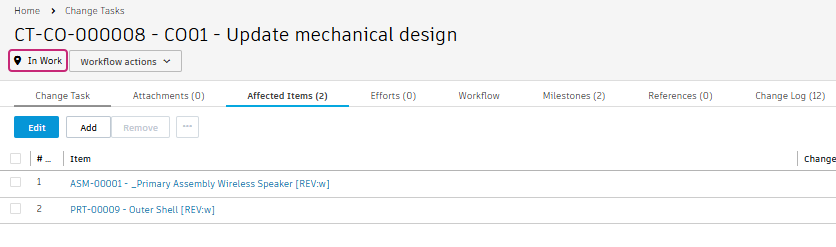 change task in work state