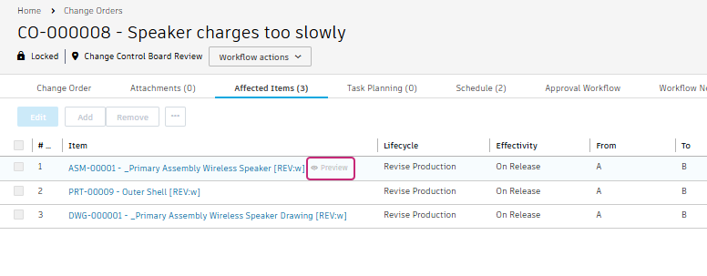 change order click preview