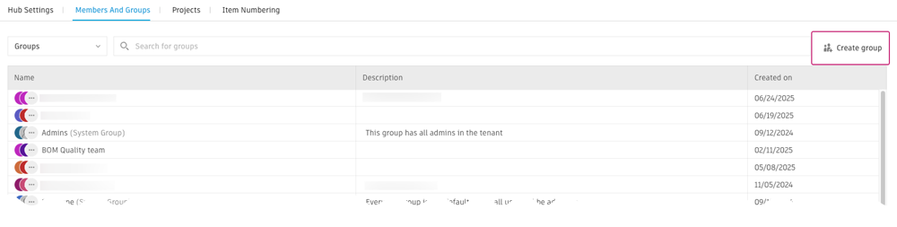 create group