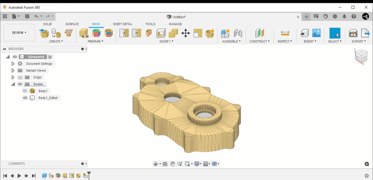 Fusion 360 Help | Mesh overview | Autodesk