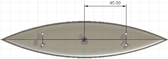 45 millimeter distance