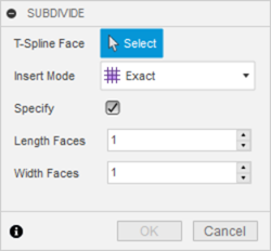 subdivide dialog