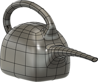 3d model of long spout pot tea