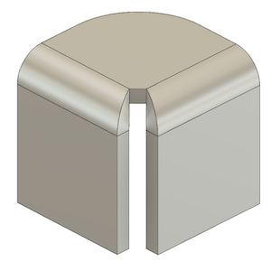 corner relief shape example - arc weld