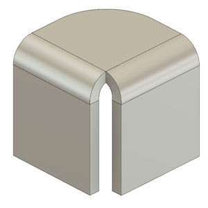 corner relief shape example - linear weld