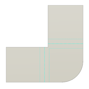 corner relief shape example - round